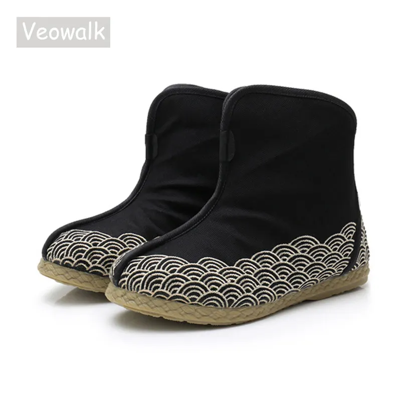 Зимние мужские повседневные ботильоны Veowalk из хлопчатобумажной ткани с