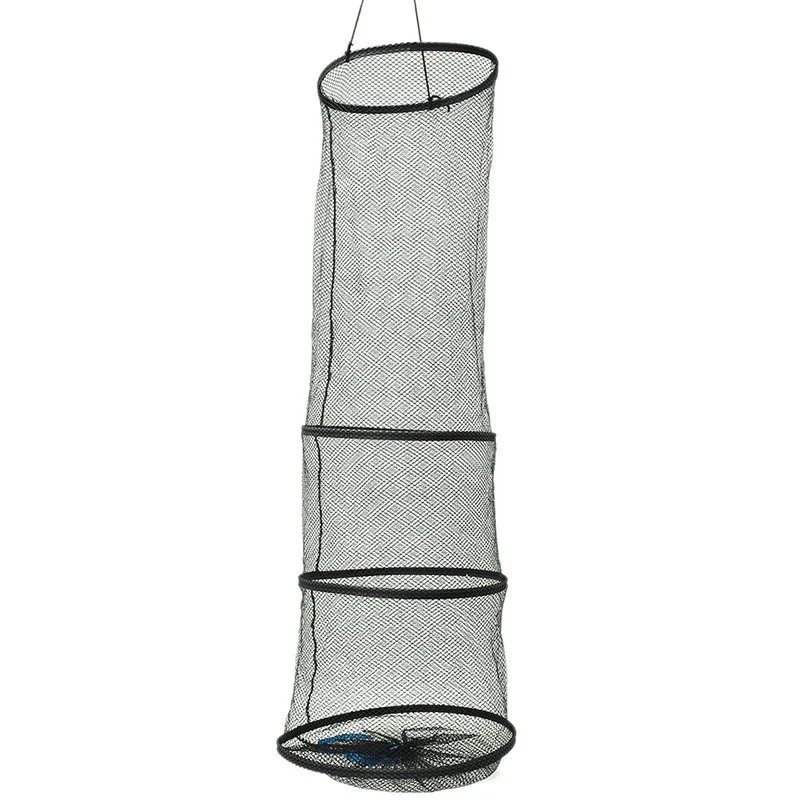 

Foldable three-layer fishing basket, diving net, fish cage and fishing tool accessories.