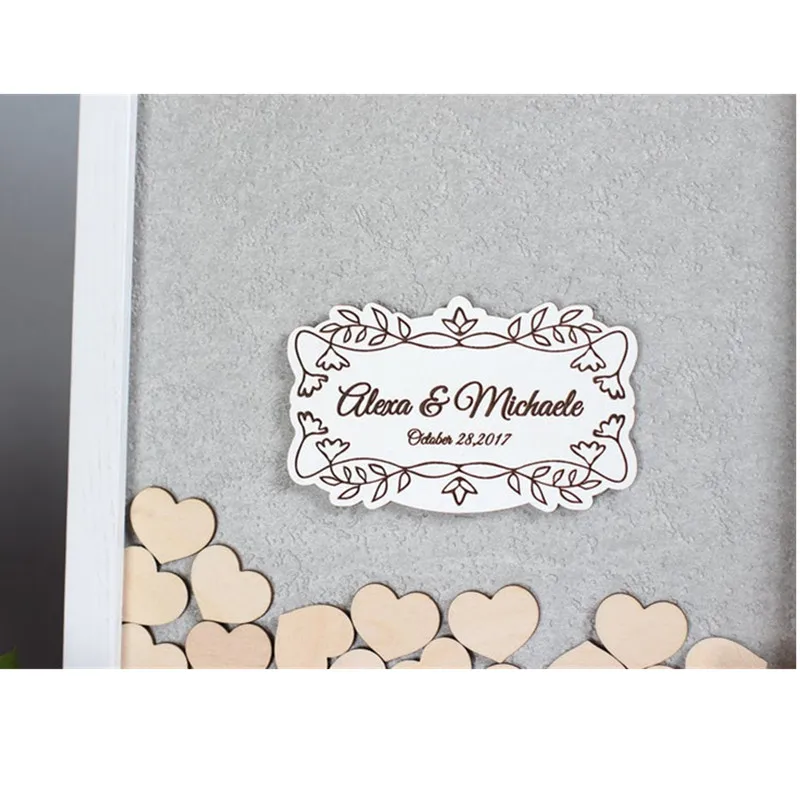 Индивидуальные имена дата-книга для гостей Альтернативная коробка сердец