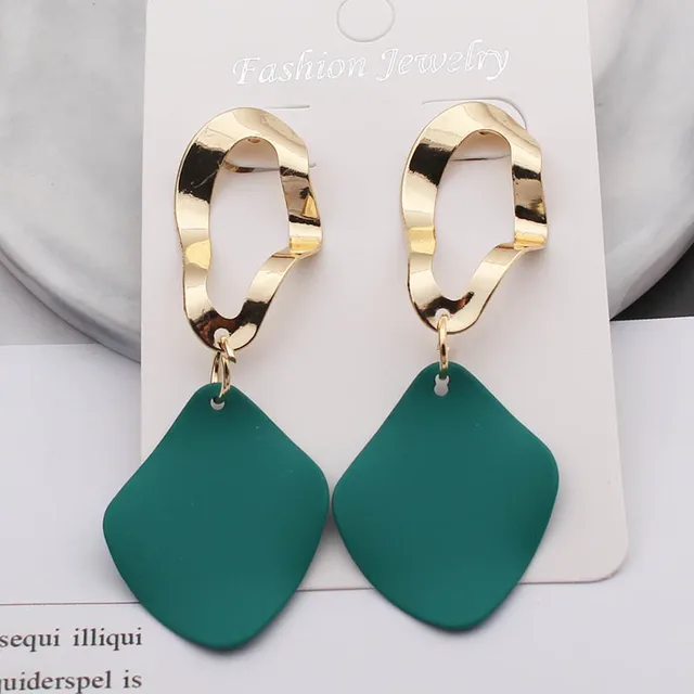 New Fashion Statement Earrings Geometric Drop Earrings for Women Punk Metal Earring Trendy Jewelry Elegant 6