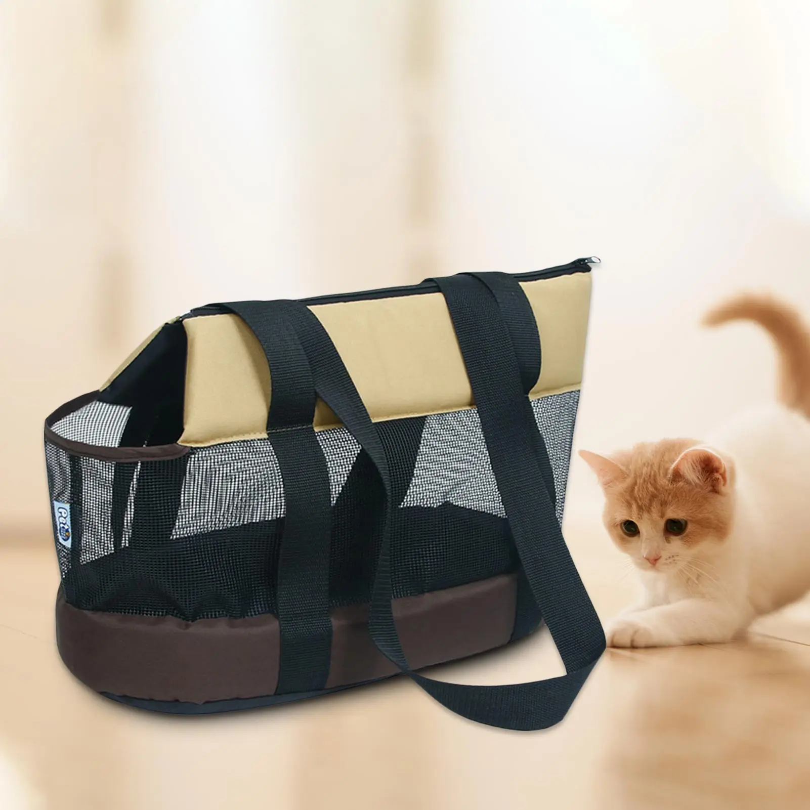 

Breathable Cat Carrier Bag Cats Transporter Bag Portable Puppy Single Shoulder Bags Travel Pet Carrier for Cat Dog Pets Handbag