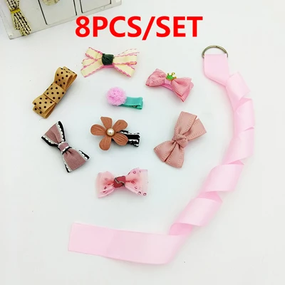 6pcs Style 12 Цветные детские заколки для волос с цветами; заколки для волос; милые детские заколки для волос; повязки для девочек; аксессуары для волос; головные уборы; повязки на голову - Цвет: 6pcs Style 12