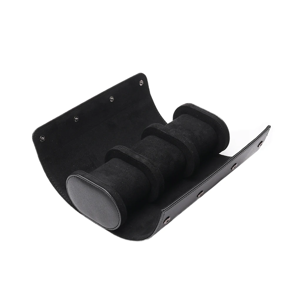 

Universal 3 Slot Watch Roll Organizer Travel Collector Holder Detachable