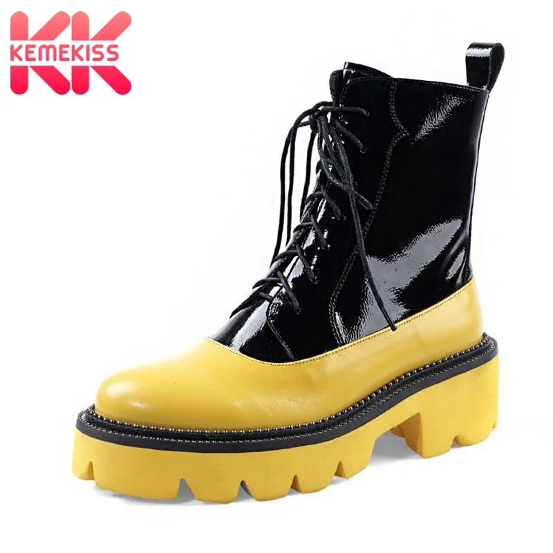 Женские Модные Разноцветные ботильоны из натуральной кожи Женская обувь на