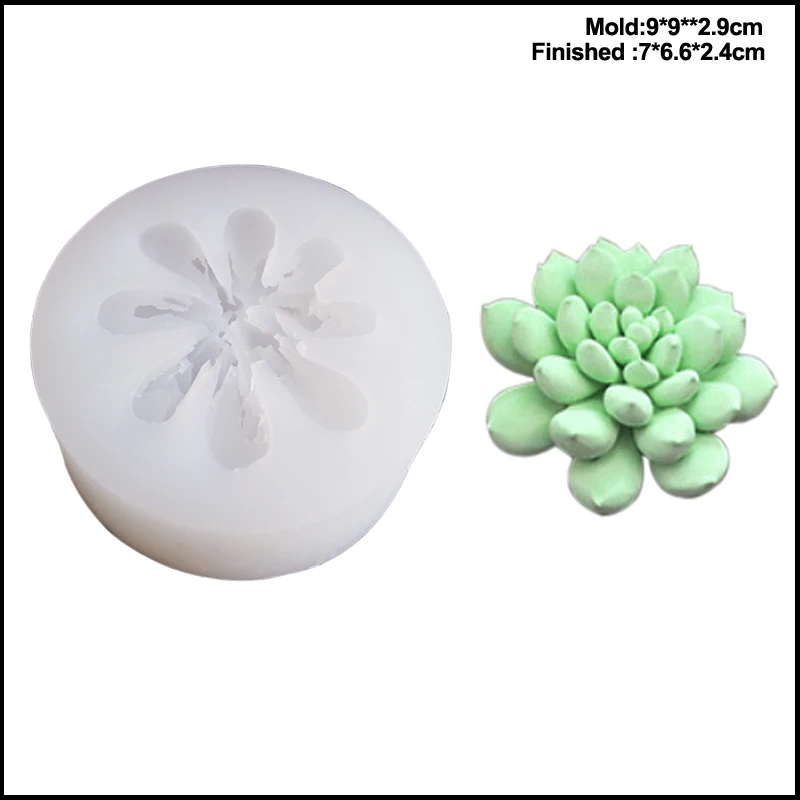 

Large Succulent Plants Shape Silicone Fondant Chocolate Resin Aroma Stone Soap Mold For Pastry Cup Cake Decorating Kitchen Tool