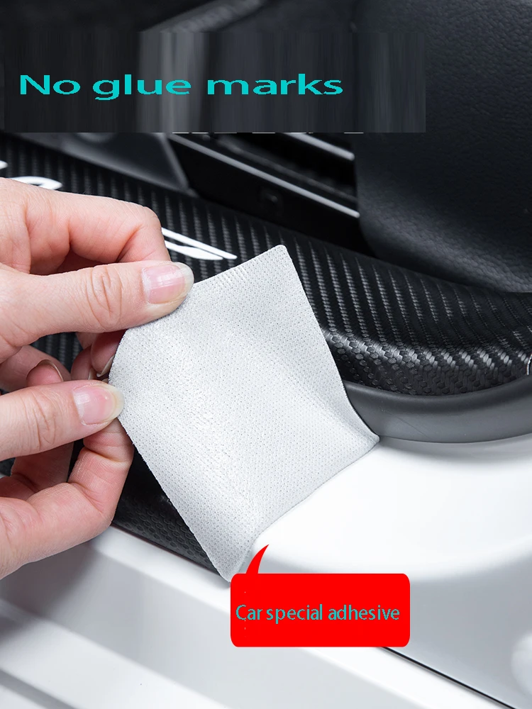 

4PCS Car Door Sill Protector Stickers Carbon Fiber Vinyl Decals For Kia KX3 Seltos Auto Door Threshold Cover Accessories