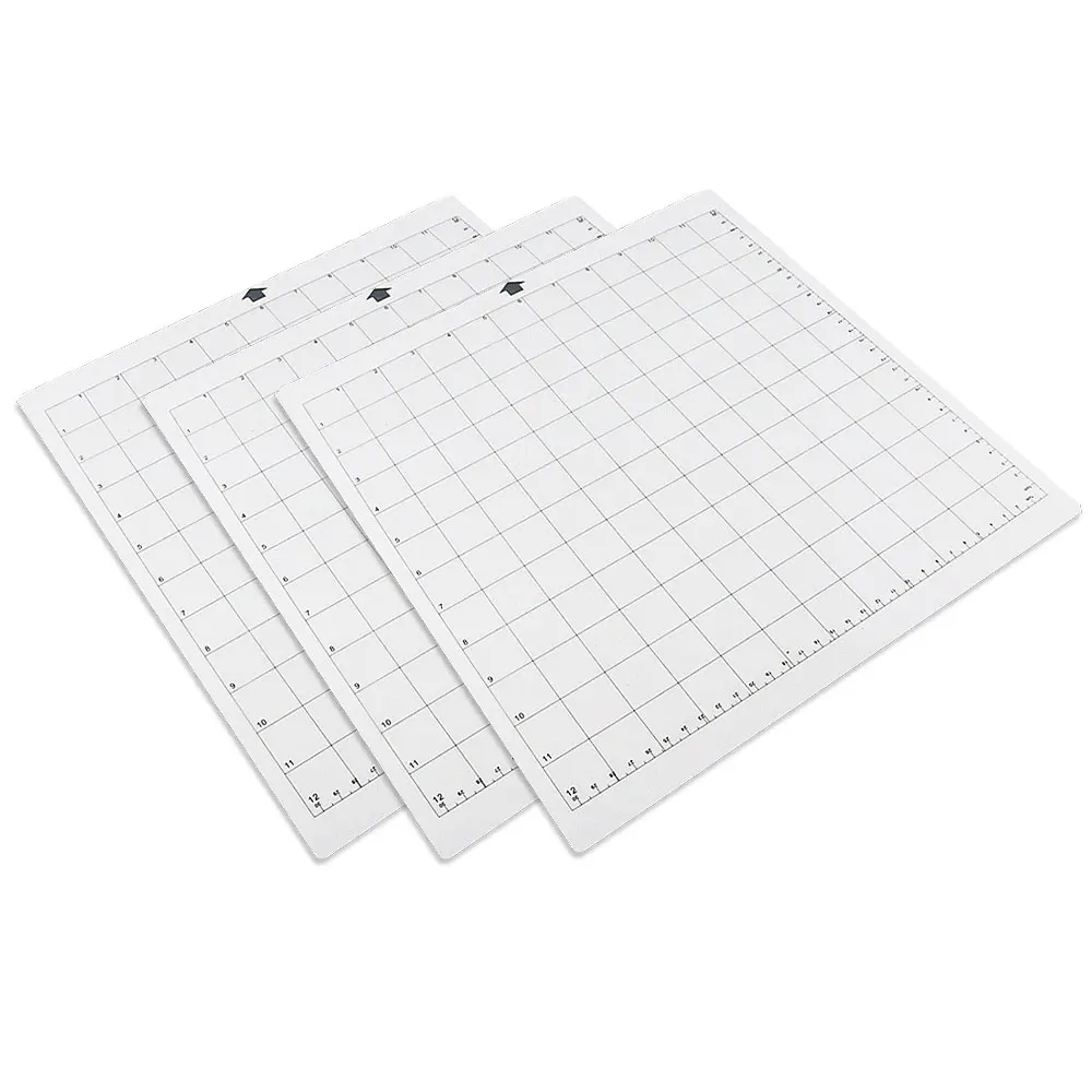 

3-5Pcs Replacement Cutting Mat Transparent PP Material Adhesive Mat with Measuring 12 Inch for Silhouette Cameo Plotter Machine