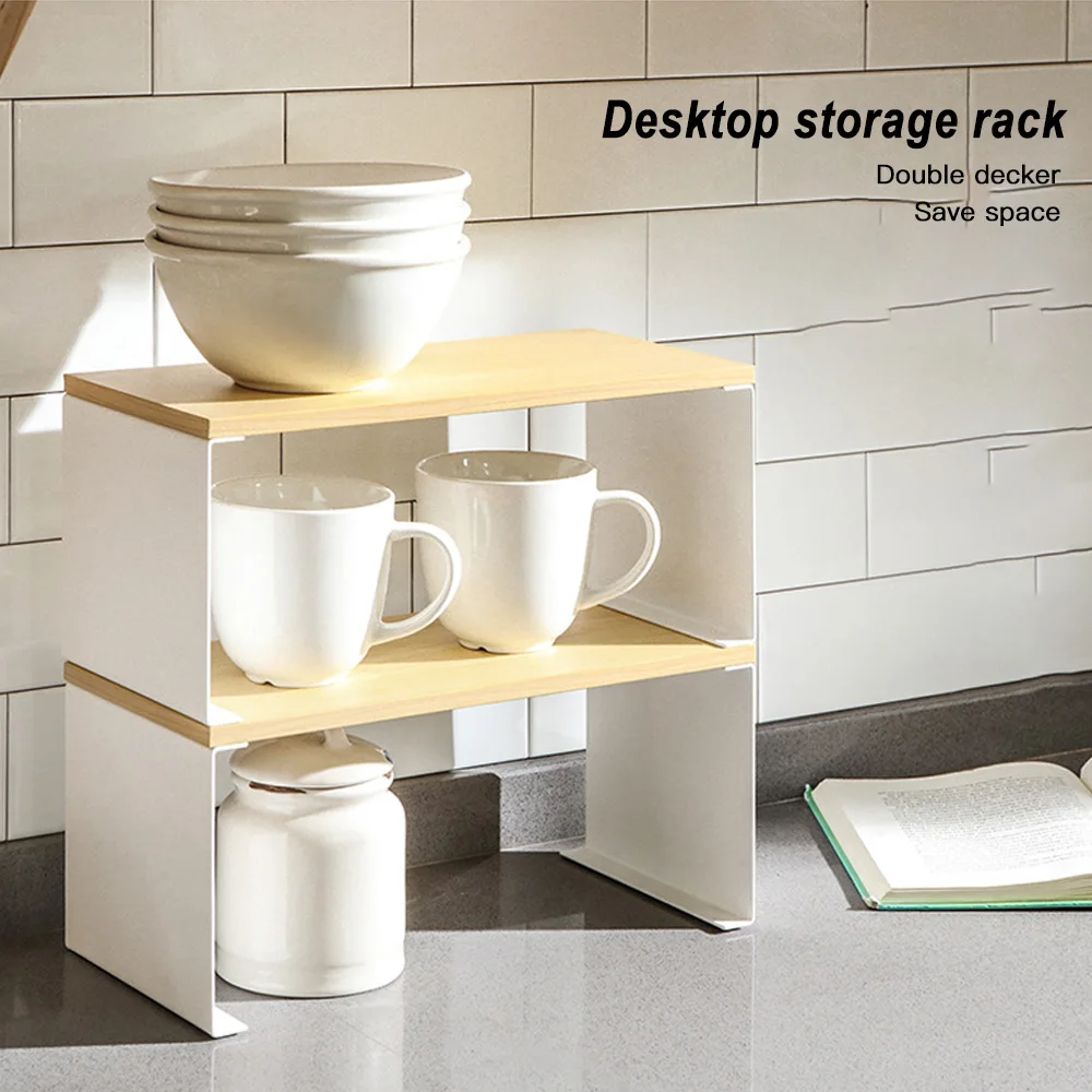 

Wooden Spice Storage Rack Bathroom Makeup Cosmetic Shelf Kitchen Spice Jars Bottles Organizer Holder