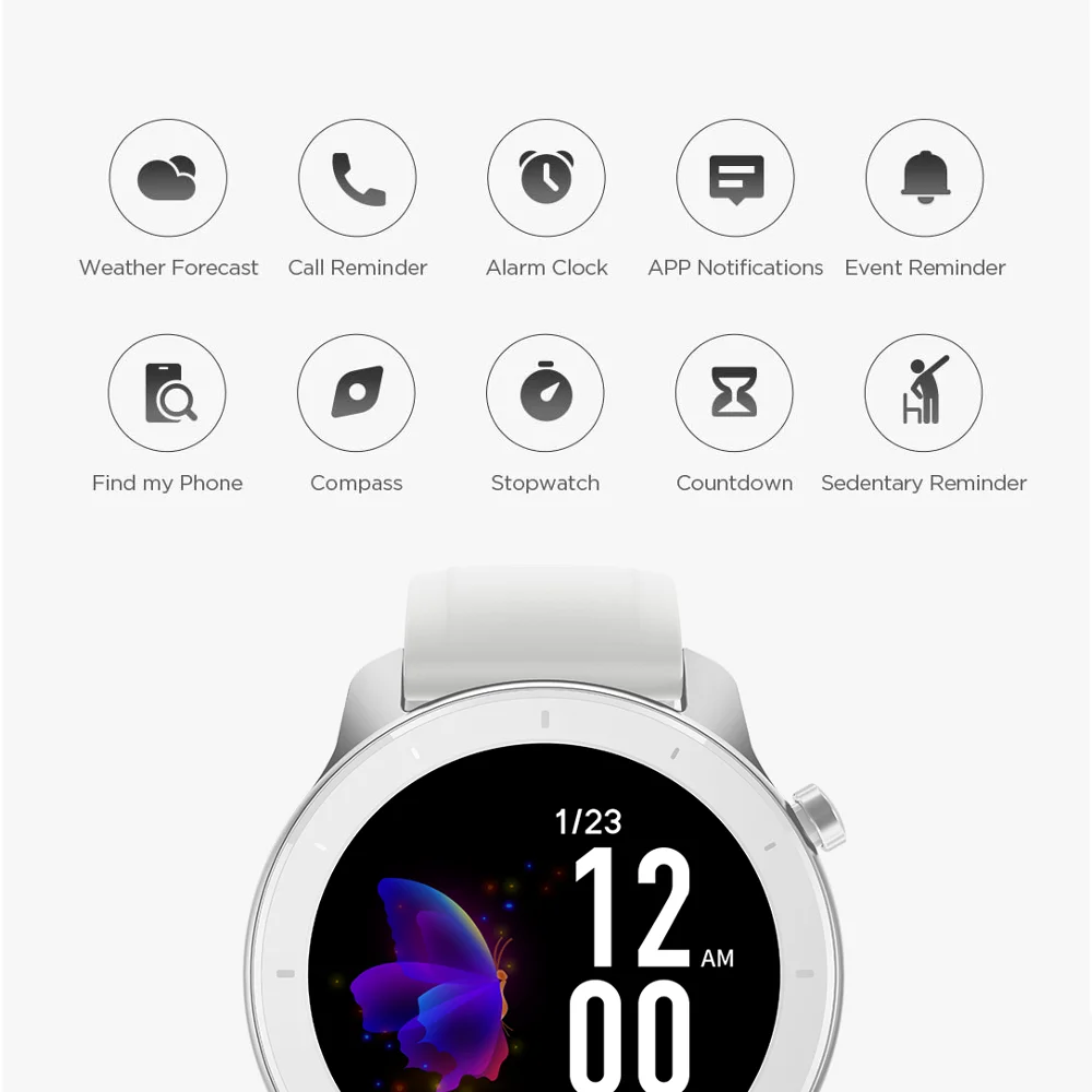 Оригинальная глобальная версия Amazfit GTR 42 мм Смарт часы 5ATM водонепроницаемые 12