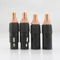 high quality neutrik xlr to rca female socket adapter plated red rca plug for hifi audio connector gold plated