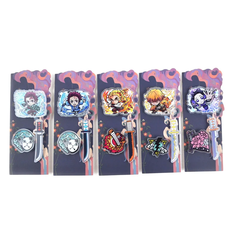 

Anime Demon Slayer Keychain Acrylic Kimetsu No Yaiba Blade Of Ghost Key Chains Acrylic Figure Cosplay Keyrings Gift For Friend