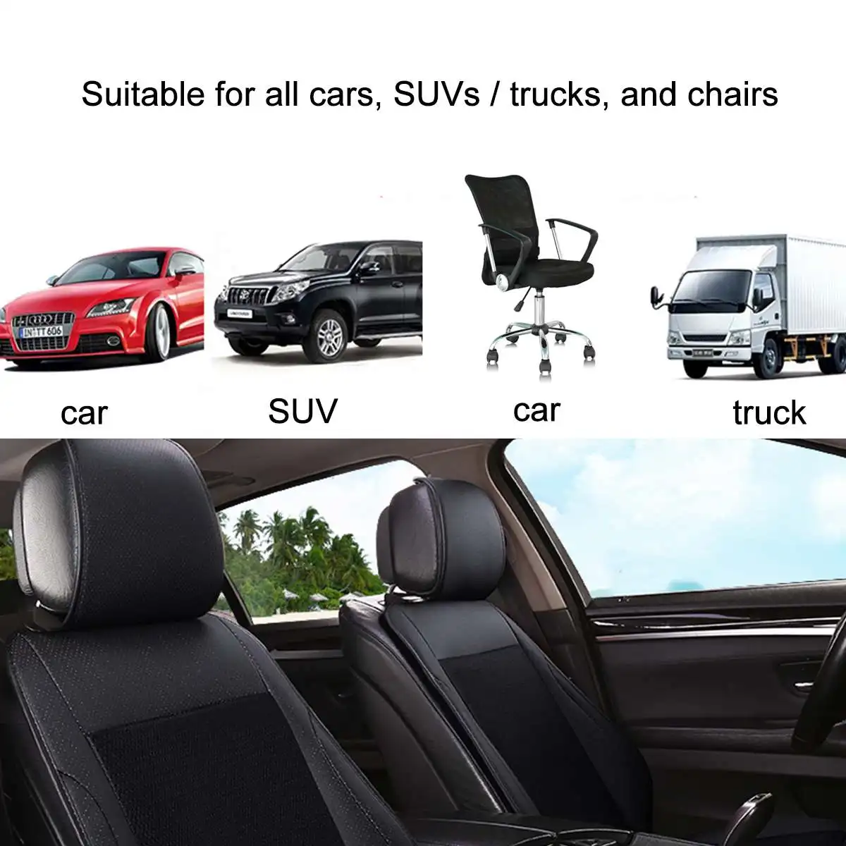 comprar Refrigerar Assento De Carro Capa De Almofada 8/4 Built-in Ventilador Cadeira De Carro Suporte De Volta Massagem 3d 12v 24v Verão Universal Condicionado Cooler