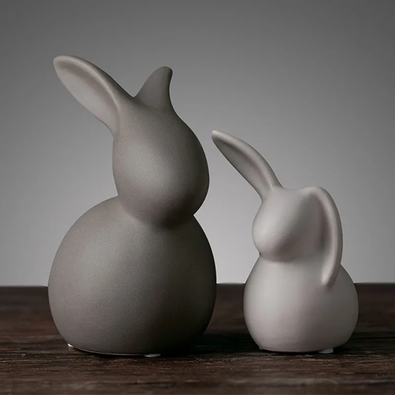 

Animals Decorations Nordic Table Ceramic Ornaments Porcelain Include Elephant Cat Deer Rabbit Snail Home Decor Crafts Miniatures