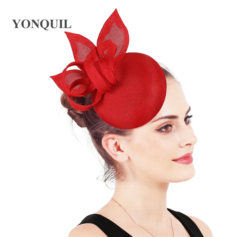 

Wedding Chic Hair Fascinator Hat Imitation Sinamay Party Cocktail Millinery With Hair Clips Pins Lady Church Accessories SYF124