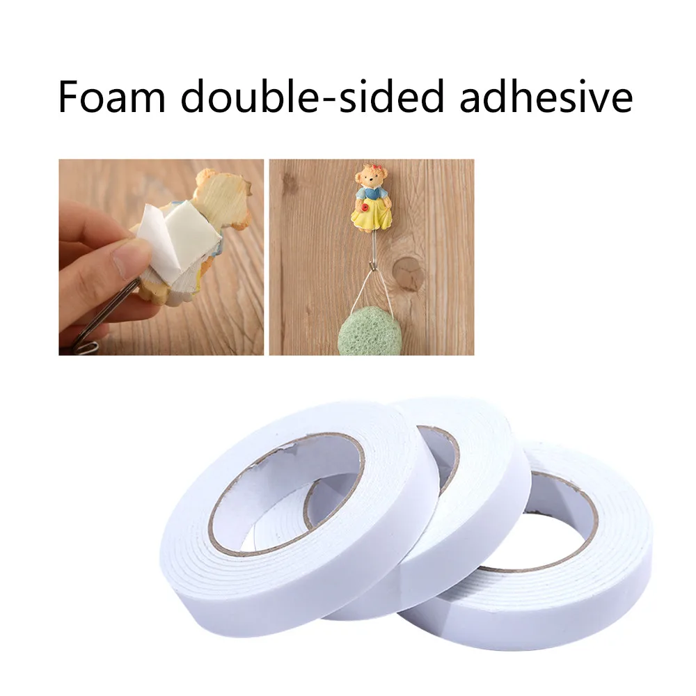 

Ultra Thin & Slim White Double Sided Adhesive Tape White Sponge Rubber Foam Rubber Foam Tape Double Sided Tape Fast Pasting L*5