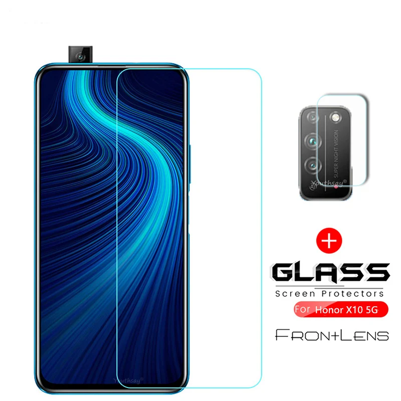 Protector de pantalla de vidrio templado para m&oacute;vil, pel&iacute;cula antiara&ntilde;azos para Huawei Honor X10, Honor X10 5G, 2 uds.-1