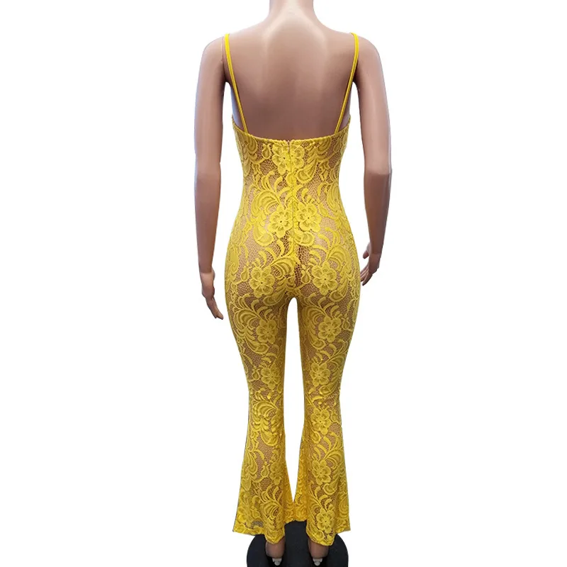 Кружевной Комбинезон Неон Лето Женское платье с цветочной вышивкой