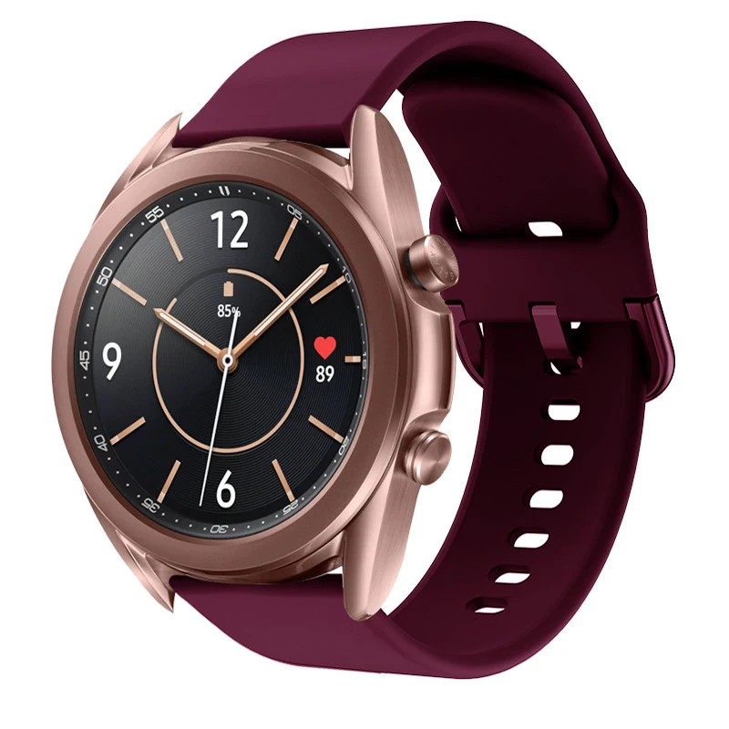 

Ремешок силиконовый для смарт-часов, оригинальный браслет для Samsung Galaxy Watch Active 2 40/44 мм/3 41 мм, Huawei GT 2 42 мм, 20 мм