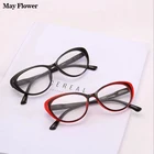 Элегантные Круглые очки May Flower в стиле ретро для чтения кошачий глаз, для дальнозоркости, классические очки, женские очки + 3,5 + 4,0
