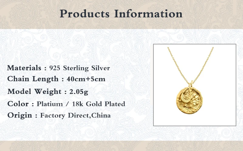 

VINY Geometric Universe Real 925 Sterling Silver Necklace For Women 2021 Trend Necklace Charms Naszyjnik Bijoux Femme Collier