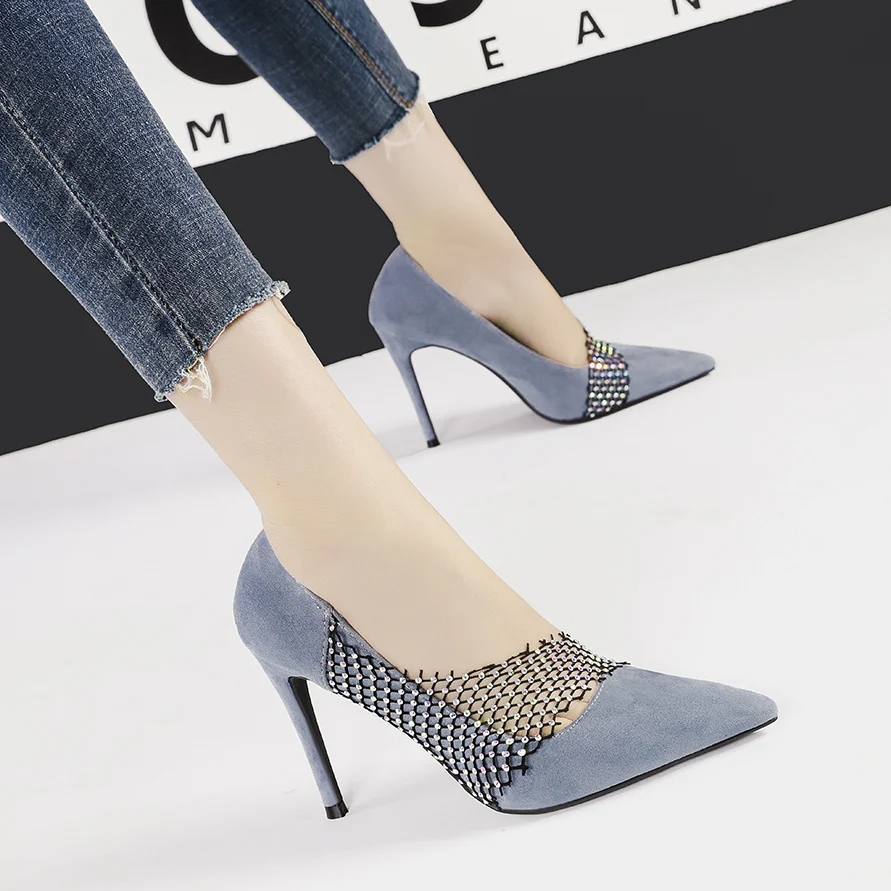 2019 женские туфли на высоком каблуке 10 см с острым носком Роскошные элегантные