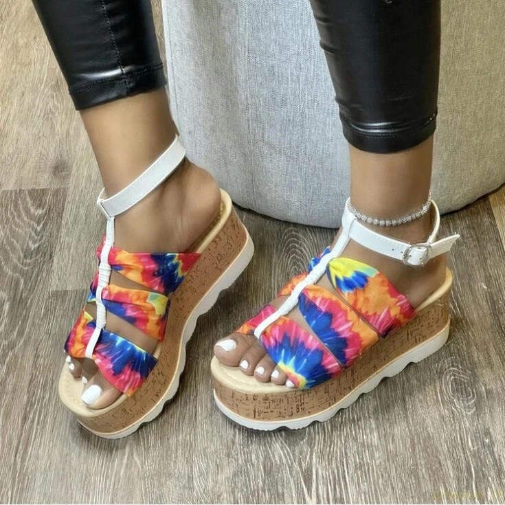 

Сандалии женские на толстой подошве, пляжные шлепанцы на платформе, уличные тапки, большие размеры, лето 2021