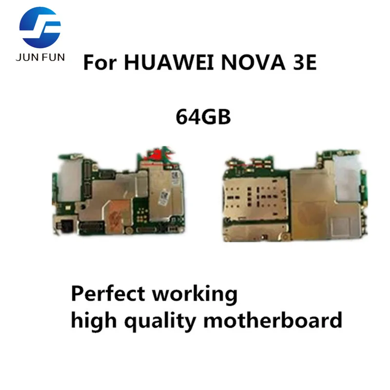 Разблокированная материнская плата JUN FUN Для Huawei NOVA 3E 64 ГБ Android OS логическая с