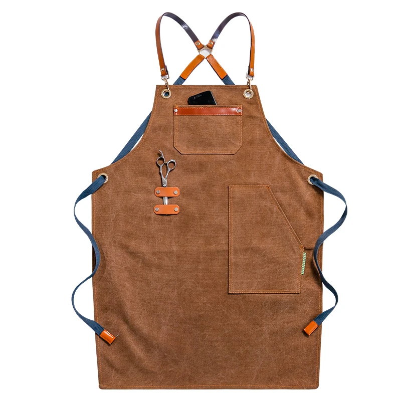 

Denim Apron Barista Milk Tea Shop Hairdressing Manicure Restaurant Waiter Chef Florist Canvas Work Clothes for Men and Women