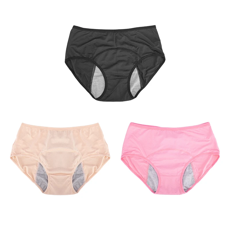 

3 шт./компл., трусики для менструального периода, герметичные, женские, для менструального цикла, хлопковые трусы, женские трусы, нижнее белье...