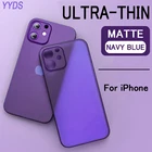 Матовый Прозрачный чехол YYDS из ТПУ с квадратным покрытием для iPhone 13 12 11 Pro Max Mini XS XR X Max 8 7 Plus, мягкая тонкая задняя крышка