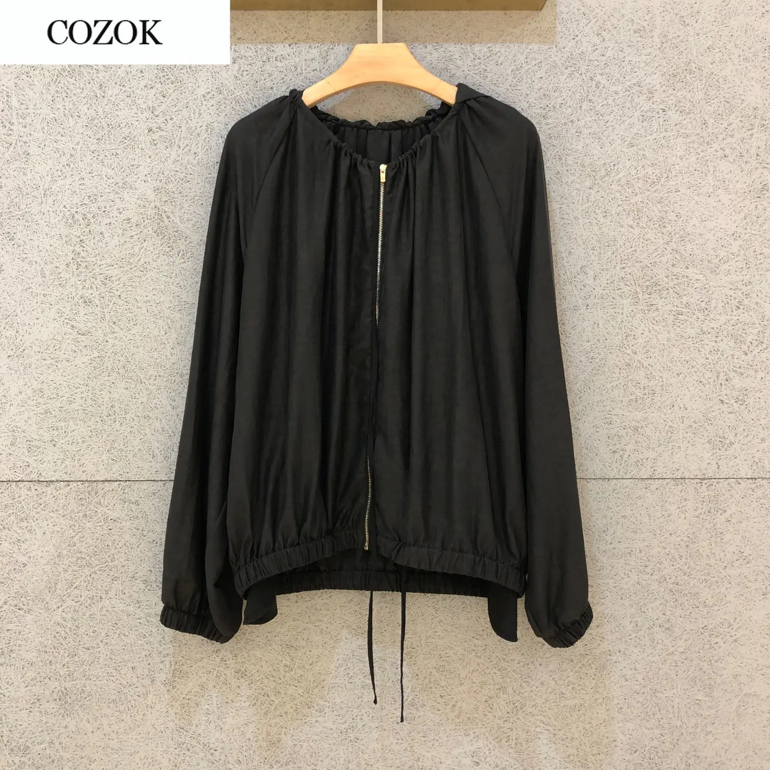 2021 new women fashion high quality long sleeve hooded zipper jacket