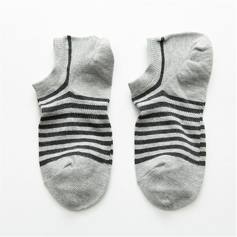 Мужские носки модные аккуратные полосатые хлопковые до щиколотки прочные