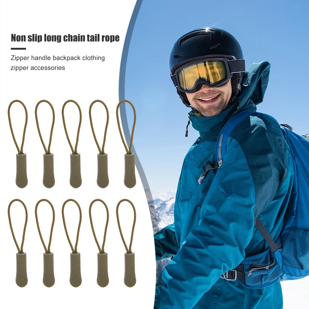 

Small Zipper Puller Travelling Easy Carrying Portable Parts Anti Slip End Rope Cord Replacement for Sewing Clothes Bag