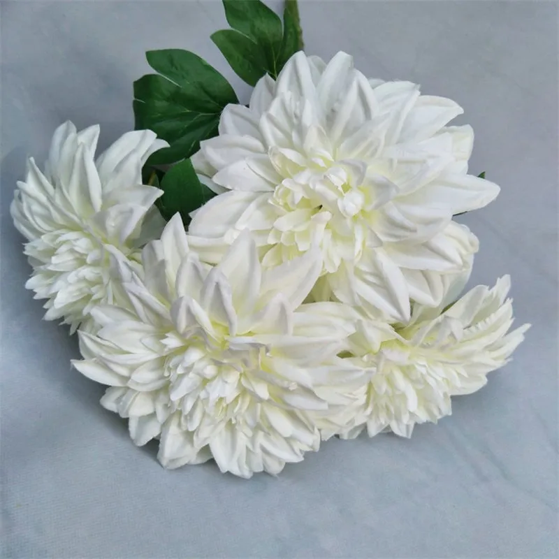 8 шт. имитация Далии (5 стеблей/бутон) длина 17 72 дюйма Помпона для свадьбы дома