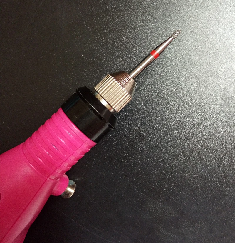 Высокое качество! 1 шт. красные = тонкие карбидные сверла для ногтей инструменты