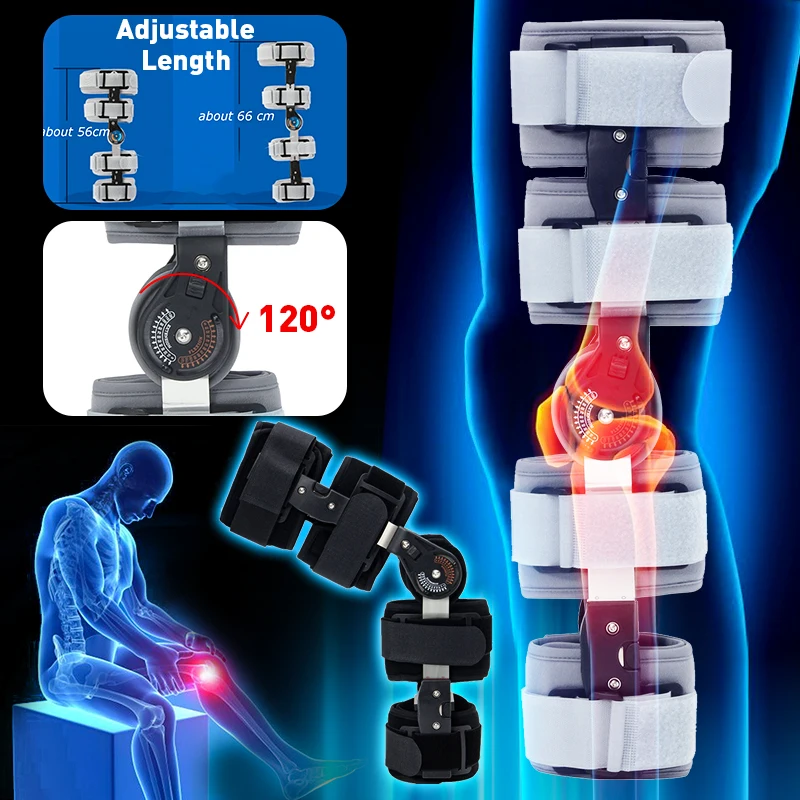 Медицинский регулируемый шарнирный наколенник с поддержкой коленного