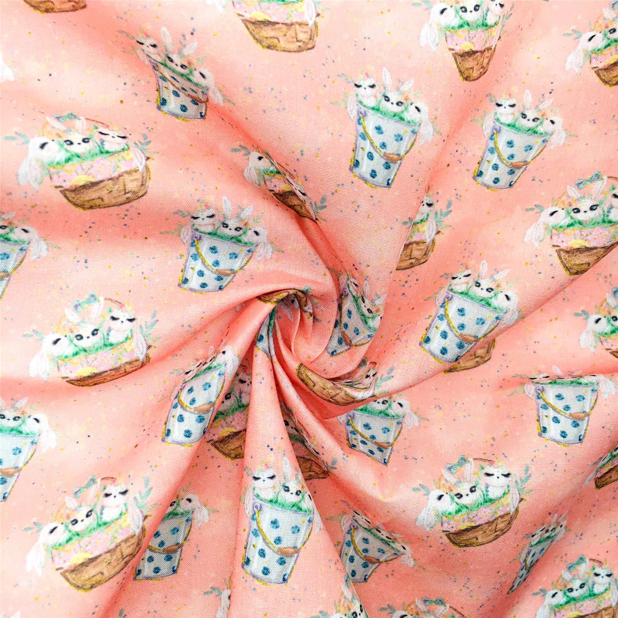 50*145 см Пасхальный день полиэстер хлопок 100% Чистый ткань пэчворк печатная детский