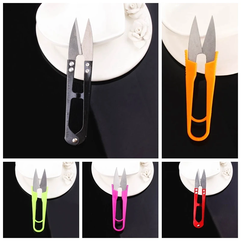 Random Multicolor Stationery Scissors U Shape Clippers High Quality Portable Mini Tailor Cheap Small | Дом и сад