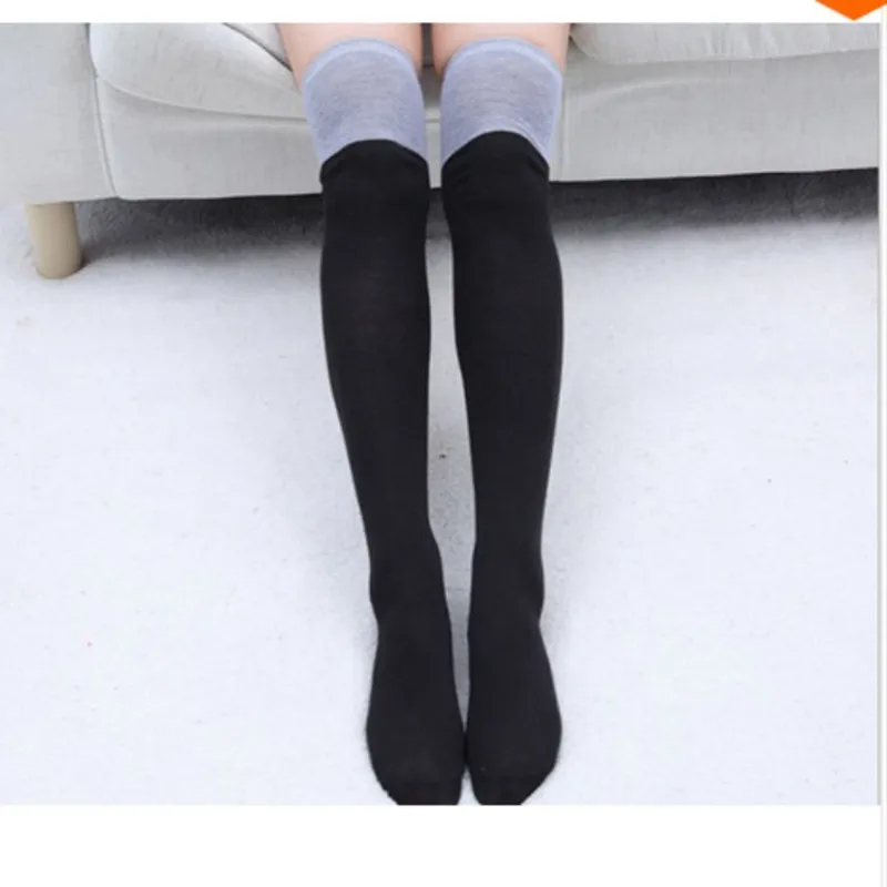 Модные Полосатые Гольфы выше колена плотные гольфы в полоску Длинные чулки для