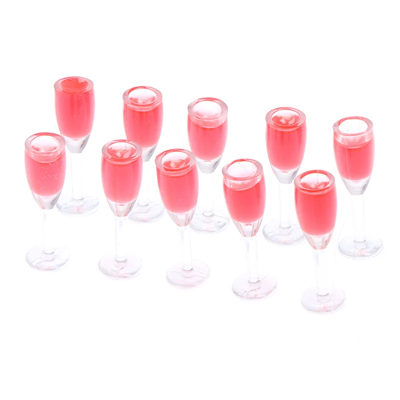 

2 шт. миниатюрный бокал для красного вина, имитация мебели, бокал для вина, для украшения кукольного домика, Миниатюрные аксессуары для кукол...