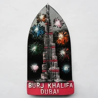qiqipp middle east tourism souvenir crafts refrigerator stickers dubai landmark burj khalifa creative stereo magnetic stickers