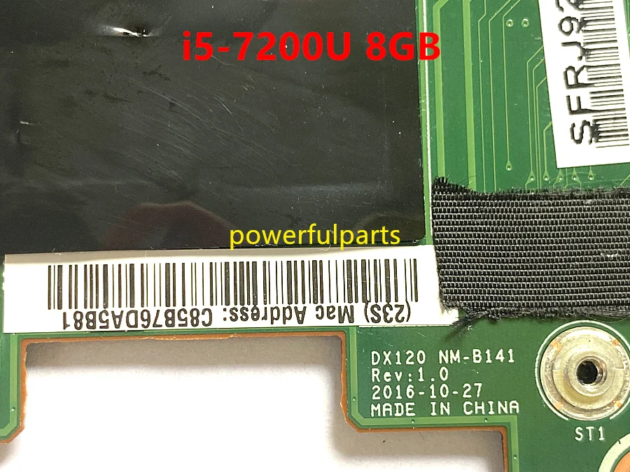 100 working for lenovo x1 carbon motherboard 5th gen i5 7200 cpu8g ram fru 01ay064 dx120 nm b141 mainboard tested well free global shipping
