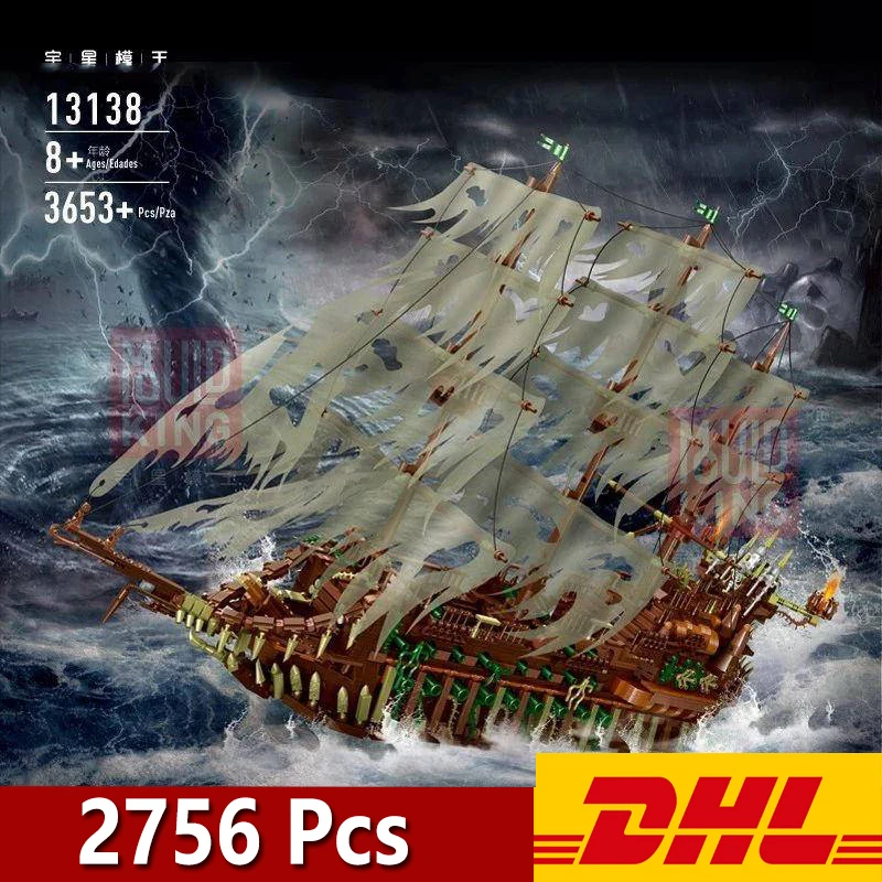 

Mould King 13138 3653 PCS Movie Toys 16016 Flying Dutchman Ship Building Blocks Bricks Kits Sets Assembly Kids Christmas Gifts