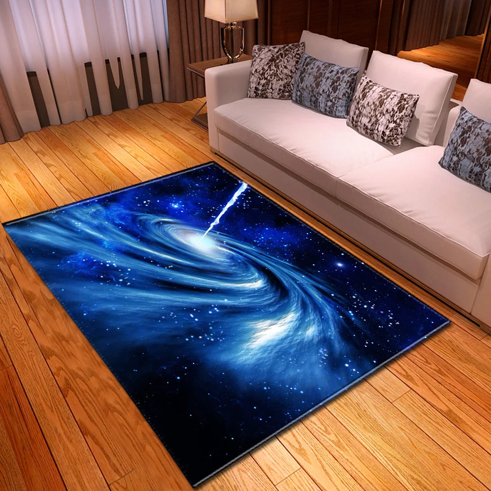 

Cosmic Starry Sky Pattern 3D Living Room Carpet Children Bedroom Home Hallway Floor Large Rugs Kids Room Decorative Bedside Mat
