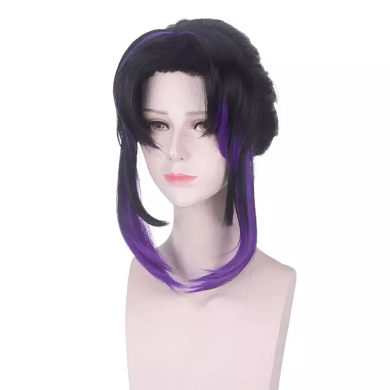 Парики Косплей демона убийца Kimetsu без Yaiba кохау Shinobu косплей костюм парик + повязка