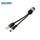 Водонепроницаемый сплиттер PoE 10100 м со стандартом IEEE 802.3af и выходным питанием 12 в 1 А через Ethernet для ip-камеры, разъем 5,5x2,1 мм