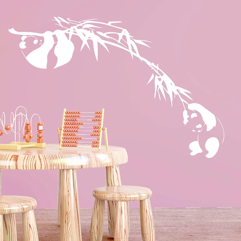 Панда бамбуковое дерево ветка виниловые настенные наклейки Домашнее украшение