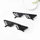 Очки солнцезащитные мужскиеженские 8 Bit Thug Life, пиксельные очки для вечеринки, мозаика, винтажные очки UV400, подарок, игрушка для рыбалки, 1 шт.