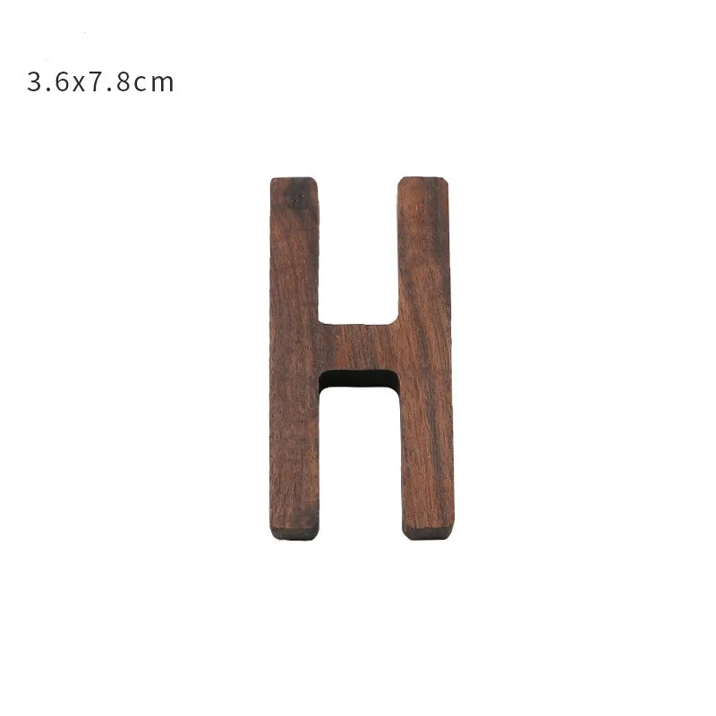 Black Walnut Wall Decorative Letters Numbers Combination DIY Adhesive Decoration House Numbes Home English Alphabet | Дом и сад