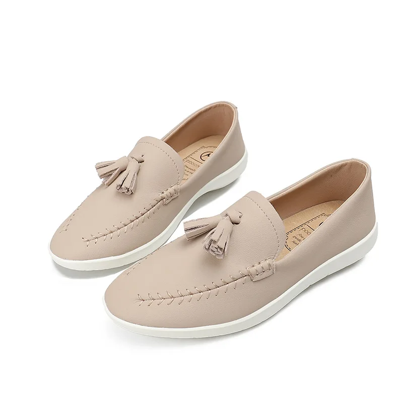 

Women's Shoes Fashion Women Flats Genuine Leather Loafers Women's Moccasins Flats Ladies Shoes Female Slip On Ballet Flat Shoes